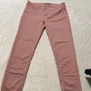Pink Straight-Leg Pants